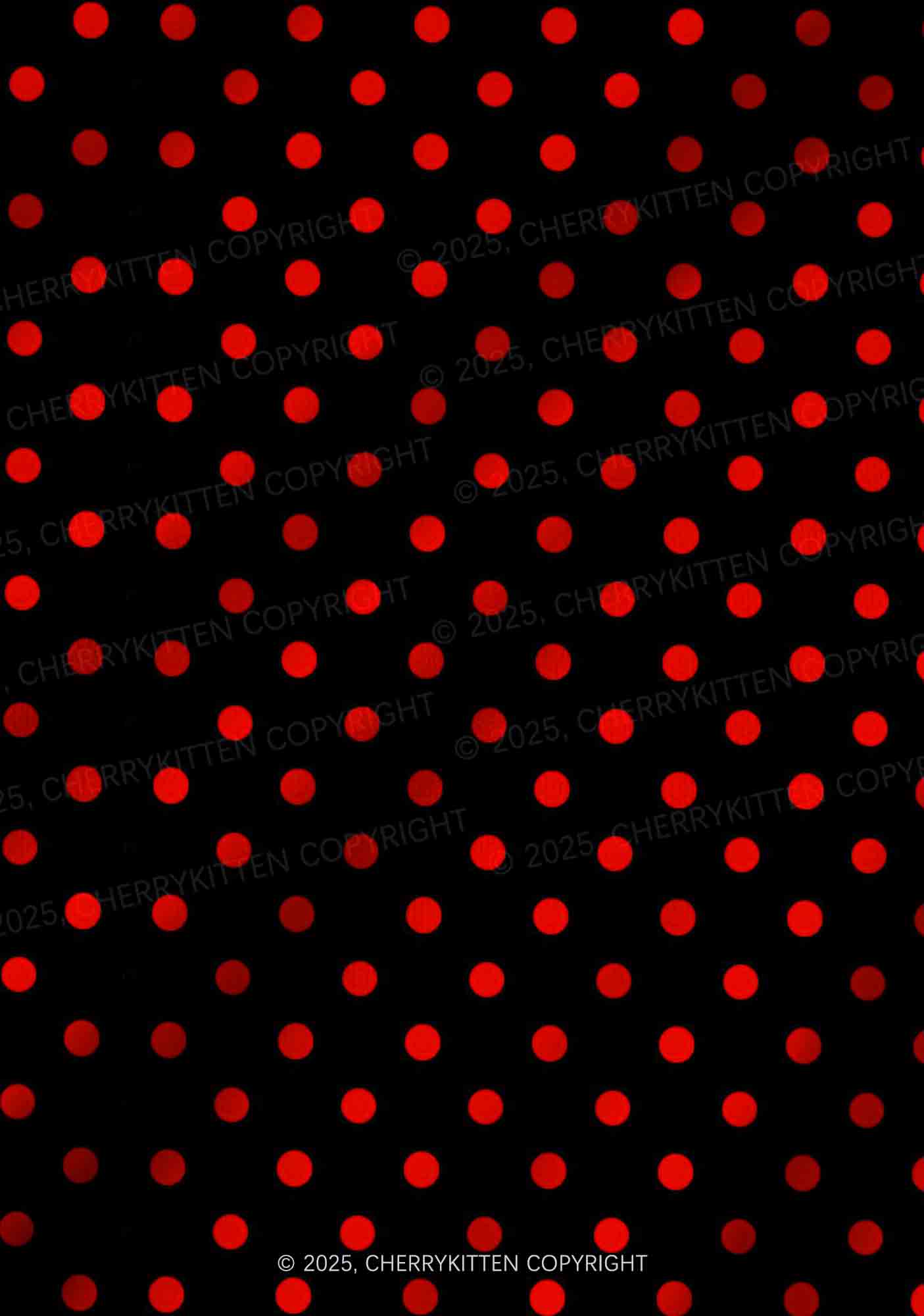 Red Dots On Black Valentine's Day Y2K Print Long Sleeve Pajama Set Cherrykitten