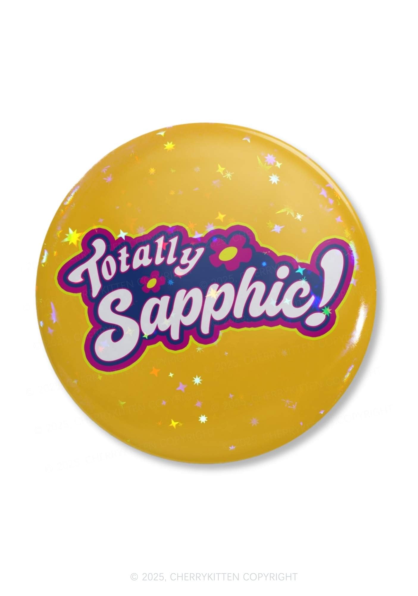 Totally Sapphic Pride 1Pc Y2K Pin Badge Cherrykitten