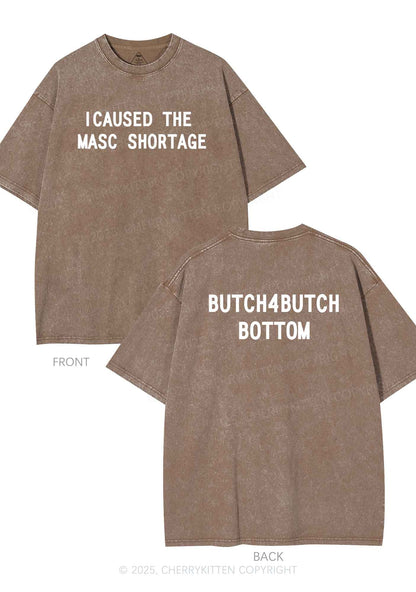 Masc Shortage Two Sides Pride Y2K Shirts Washed Tee Cherrykitten