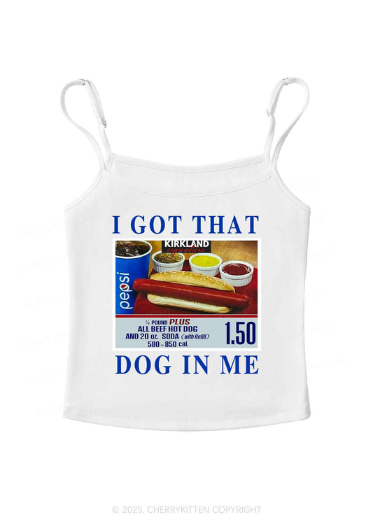 I Got That Hot Dog In Me Y2K Spaghetti Strap Cami Cherrykitten