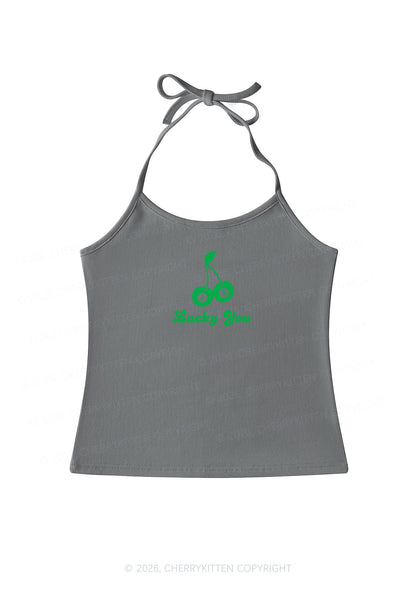 Lucky Eight St Patricks Y2K Halter Neck Cami Cherrykitten