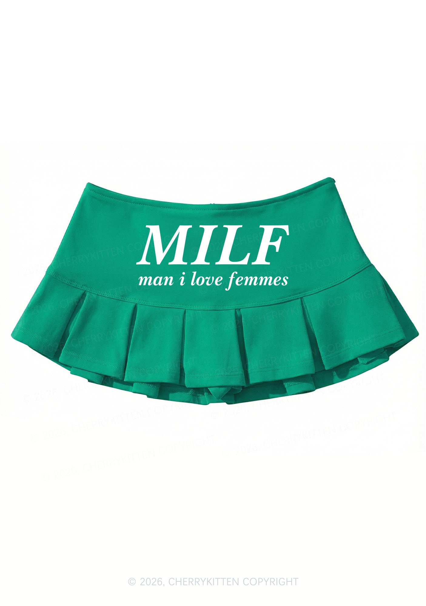 Man I Love Femme Pride Y2K Mini Pleated Skirts Cherrykitten