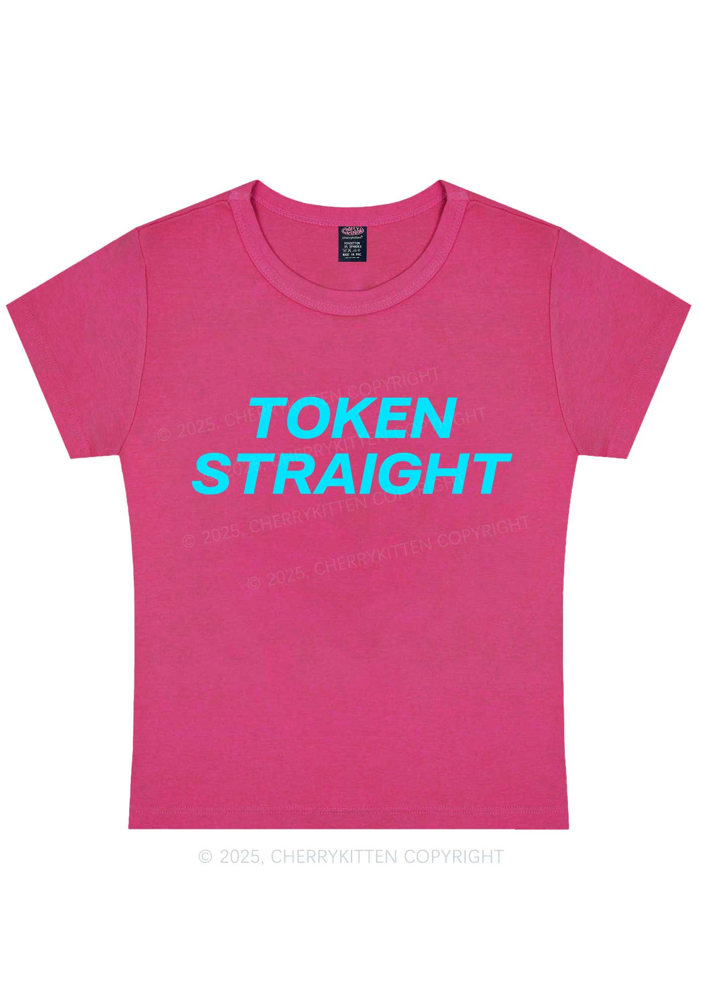 Token Straight Pride Y2K Baby Tee Cherrykitten