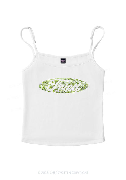 Rhinestone Fried Y2K Spaghetti Strap Cami Cherrykitten