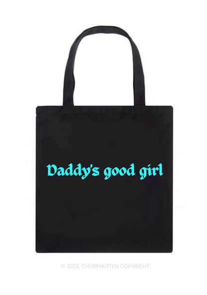 Daddys Good Girl Y2K Canvas Tote Bag Cherrykitten