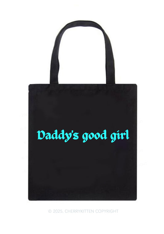 Daddys Good Girl Y2K Canvas Tote Bag Cherrykitten