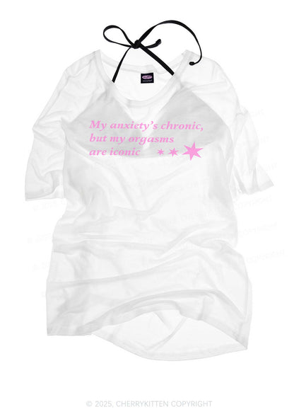 Anxiety Chronic Y2K Sheer Boyfriend Tee Cherrykitten