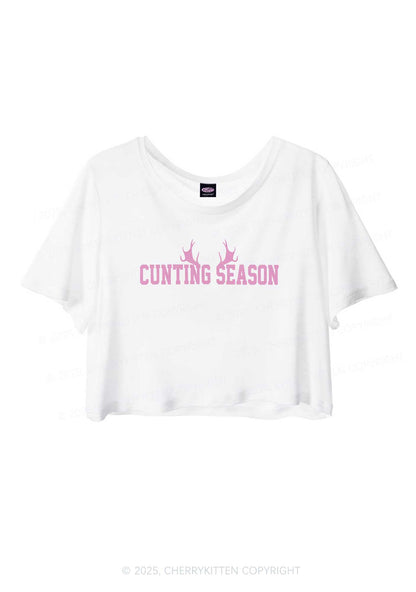 Cunting Season Y2K Sheer Crop Tee Cherrykitten