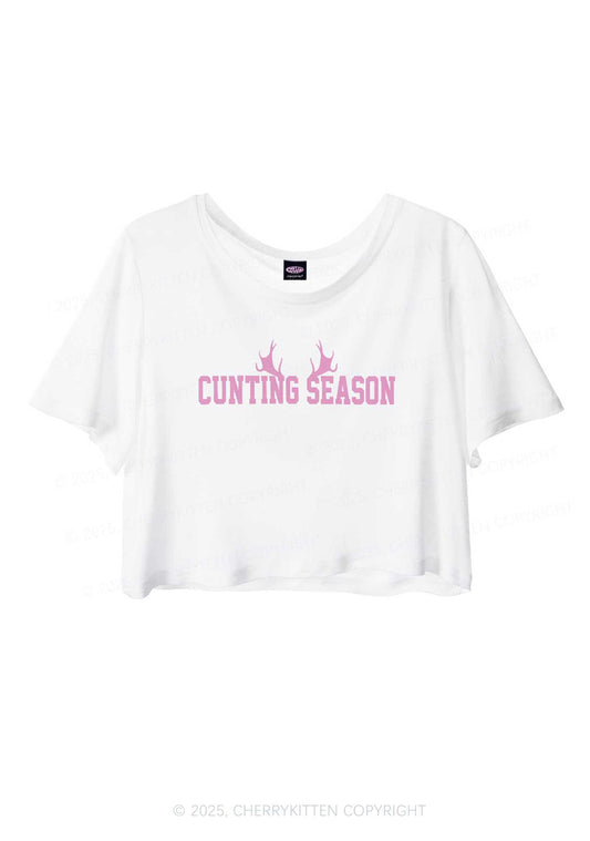 Cunting Season Y2K Sheer Crop Tee Cherrykitten