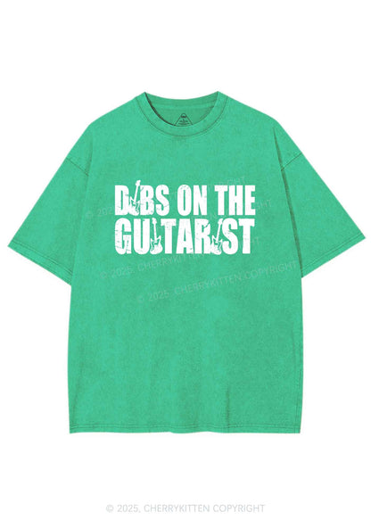 Dibs On The Guitarist Y2K Shirts Washed Tee Cherrykitten