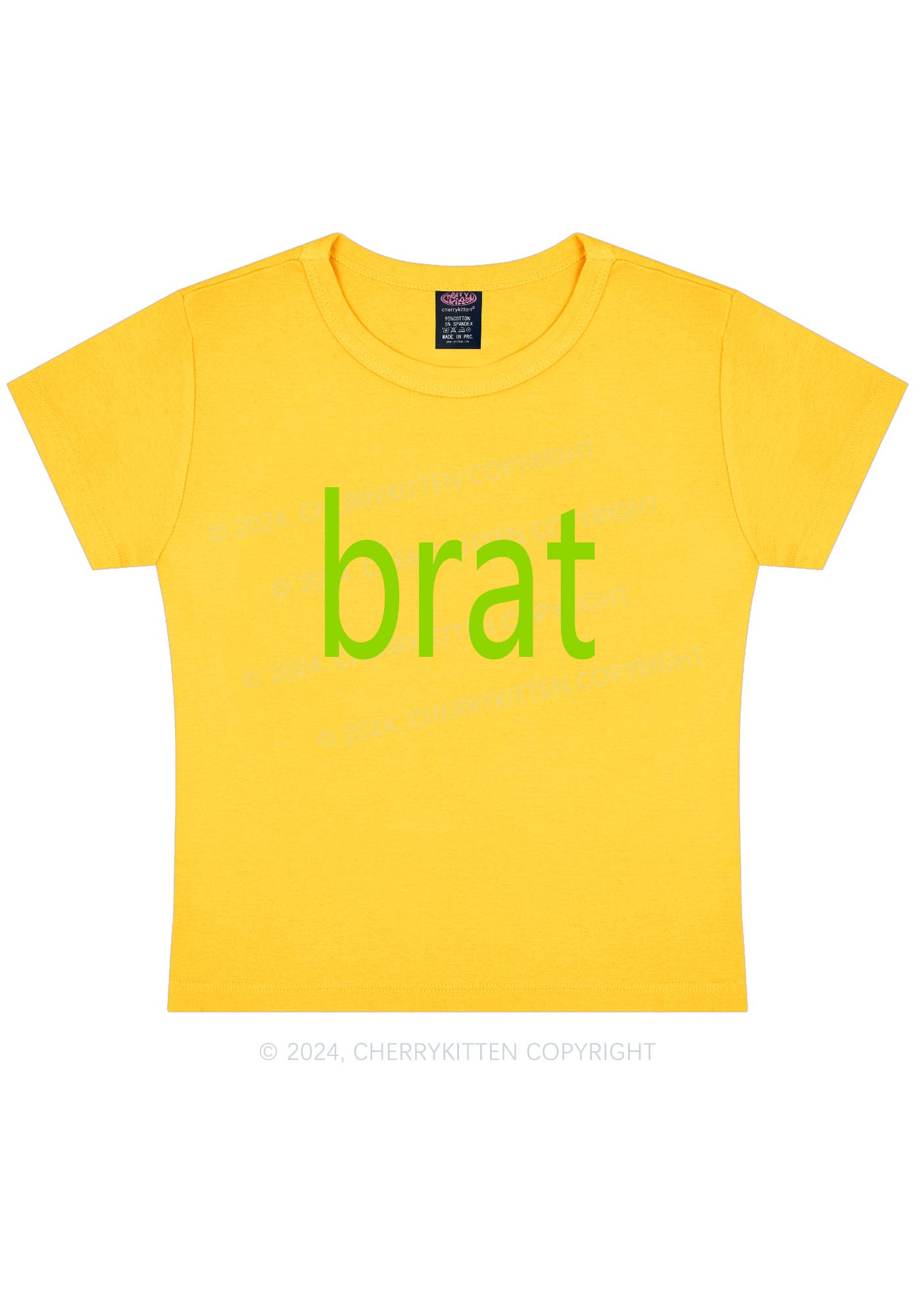 Green Brat Y2K Baby Tee Cherrykitten
