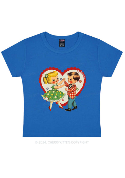 Dancing Kids Y2K Valentine's Day Baby Tee Cherrykitten
