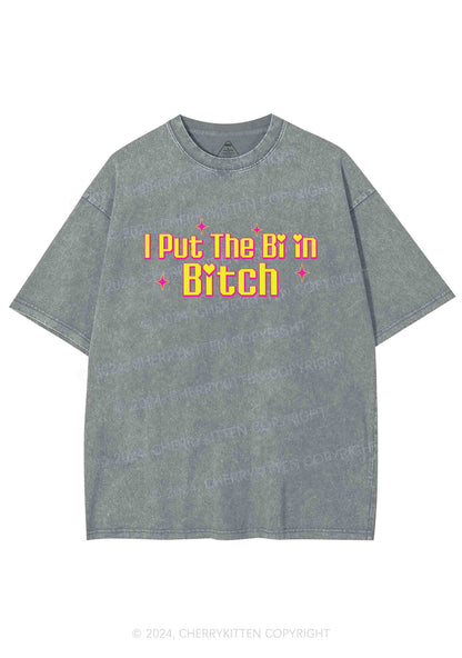 Put The Bi In Bxxch Y2K Washed Tee Cherrykitten