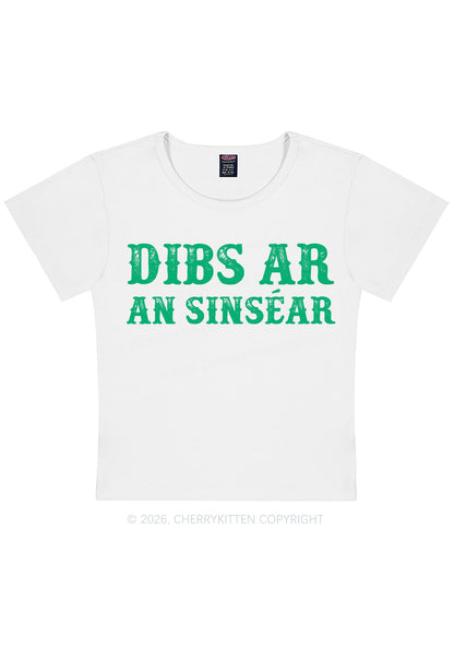 Dibs Ar An Sinsear St Patricks Y2K Baby Tee Cherrykitten