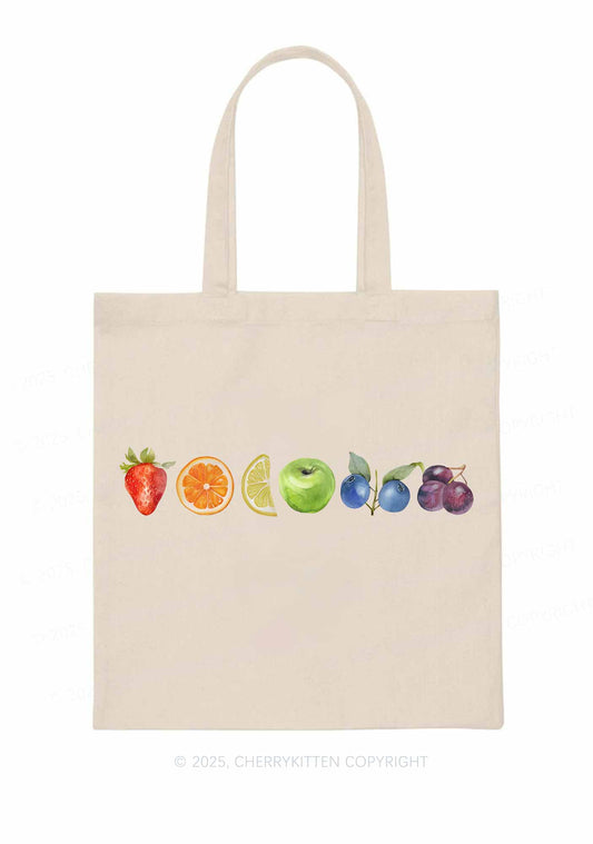 Six Fruity Pride Y2K Canvas Tote Bag Cherrykitten