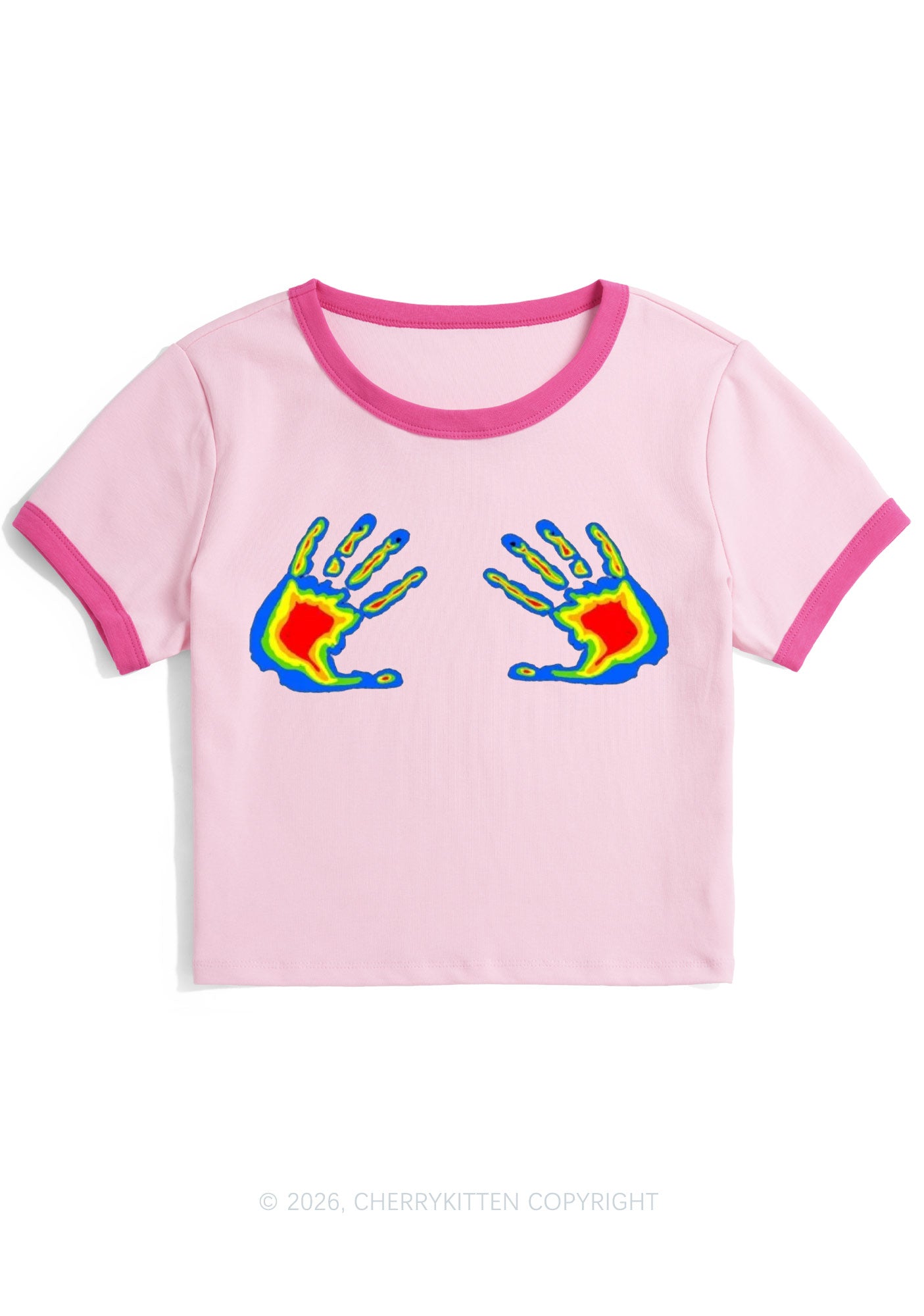 Thermal Hands Y2K Ringer Tee Cherrykitten