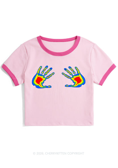 Thermal Hands Y2K Ringer Tee Cherrykitten