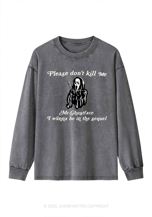 Halloween In The Sequel Y2K Washed Long Sleeves Cherrykitten