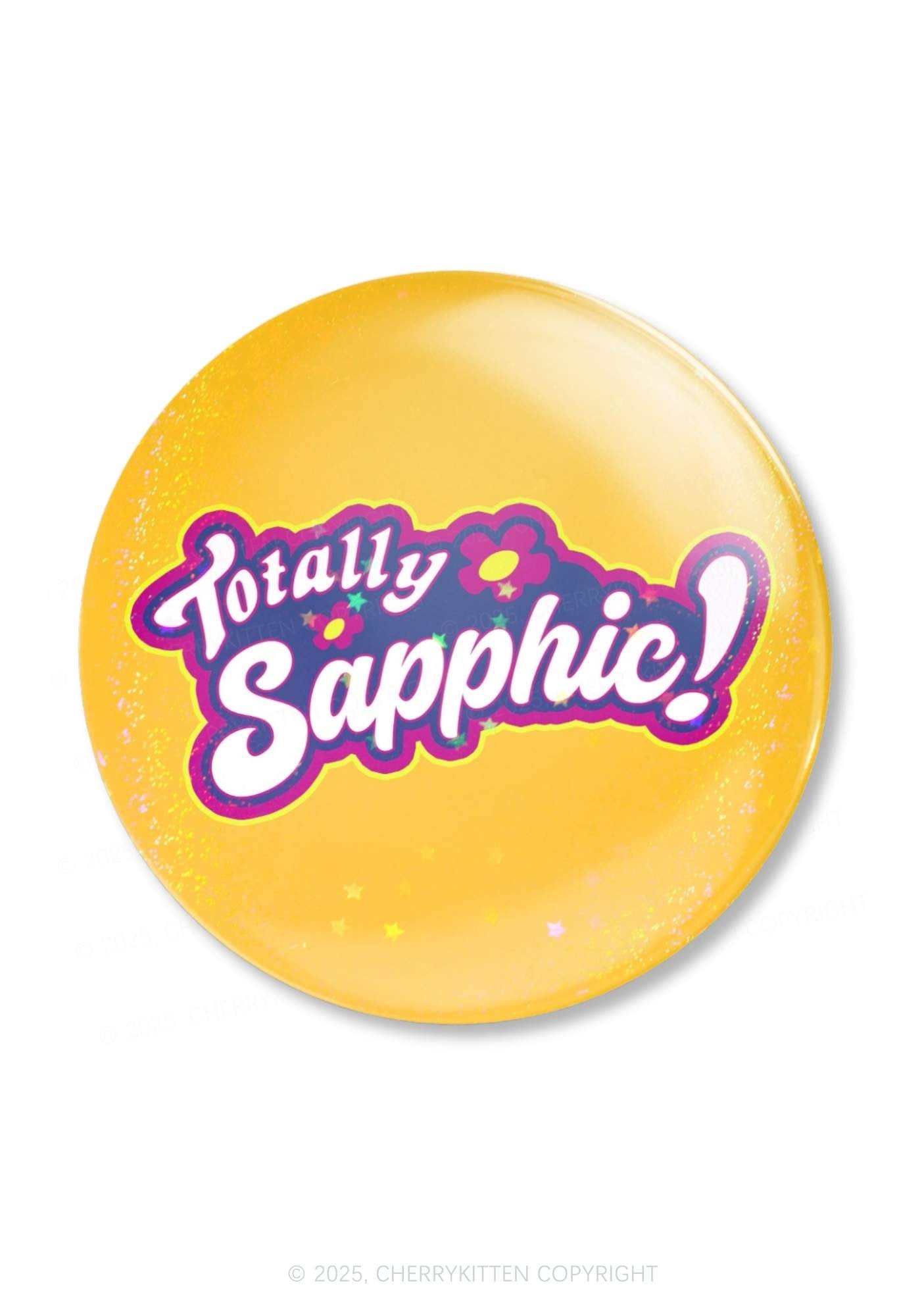 Totally Sapphic Pride 1Pc Y2K Pin Badge Cherrykitten