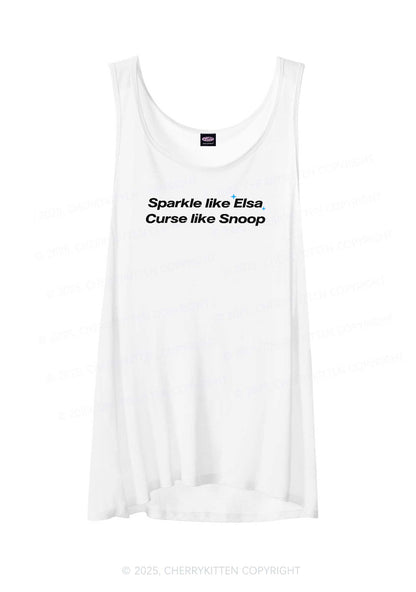 Sparkle Like Princess Y2K Sheer Boyfriend Tank Cherrykitten