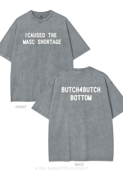 Masc Shortage Two Sides Pride Y2K Shirts Washed Tee Cherrykitten