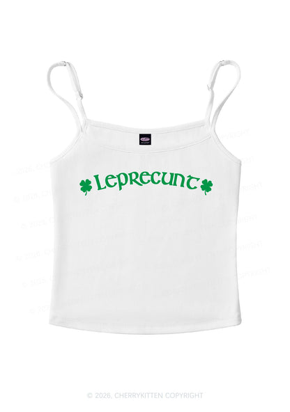 Leprecunt St Patricks Y2K Spaghetti Strap Cami Cherrykitten