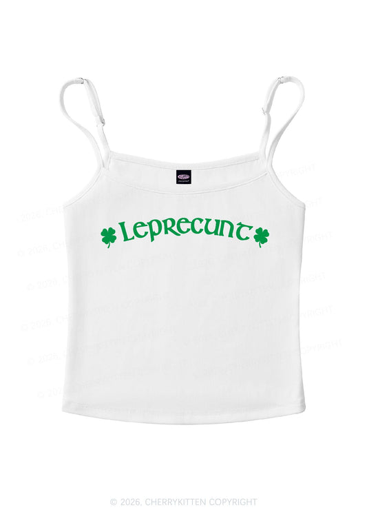 Leprecunt St Patricks Y2K Spaghetti Strap Cami Cherrykitten