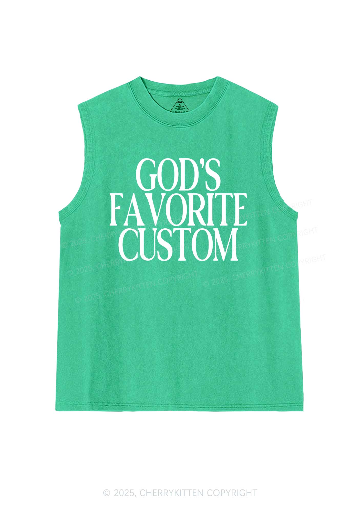 Gods Favorite Custom Y2K Washed Muscle Tank Cherrykitten