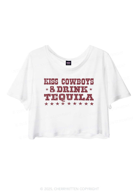 Kiss Cowboys Y2K Sheer Crop Tee Cherrykitten