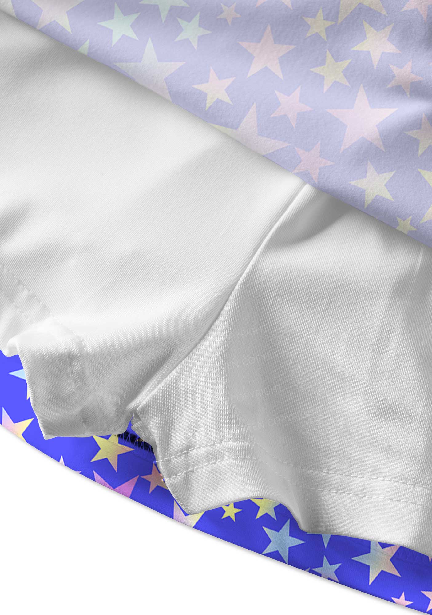 Rainbow Star On Purple Y2K Print Mini Skirt Cherrykitten