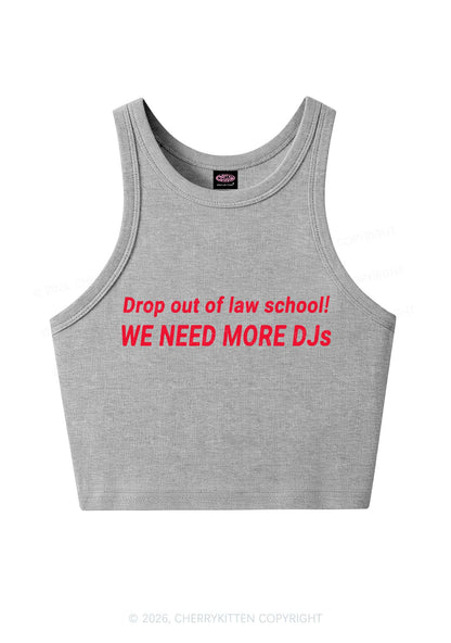 We Need More Djs Y2K Crop Tank Top Cherrykitten