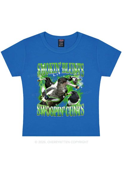 Smokin Blunts Swoopin Cxxts Y2K Baby Tee Cherrykitten