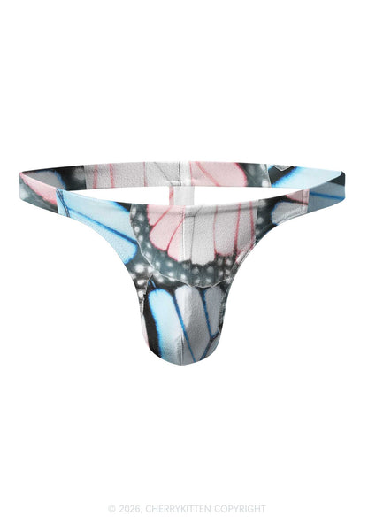 Trans Butterfly Wing Pride Y2K Print Men Thong Cherrykitten