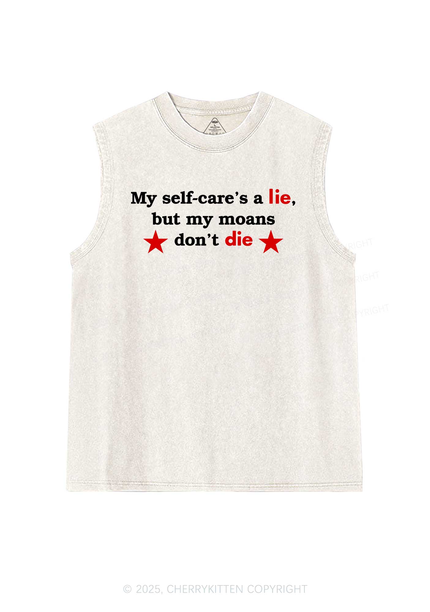 My Moans Dont Die Y2K Washed Muscle Tank Cherrykitten