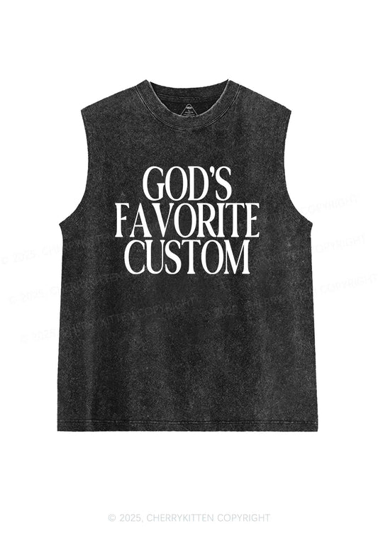 Gods Favorite Custom Y2K Washed Muscle Tank Cherrykitten
