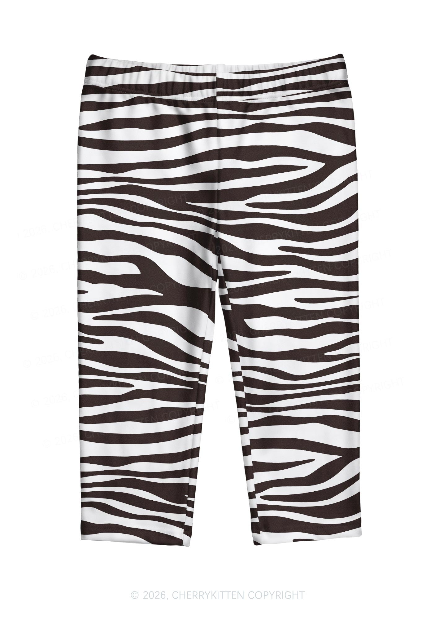 Classic Zebra Stripes Y2K Print Capri Pants Cherrykitten