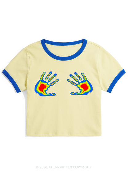 Thermal Hands Y2K Ringer Tee Cherrykitten