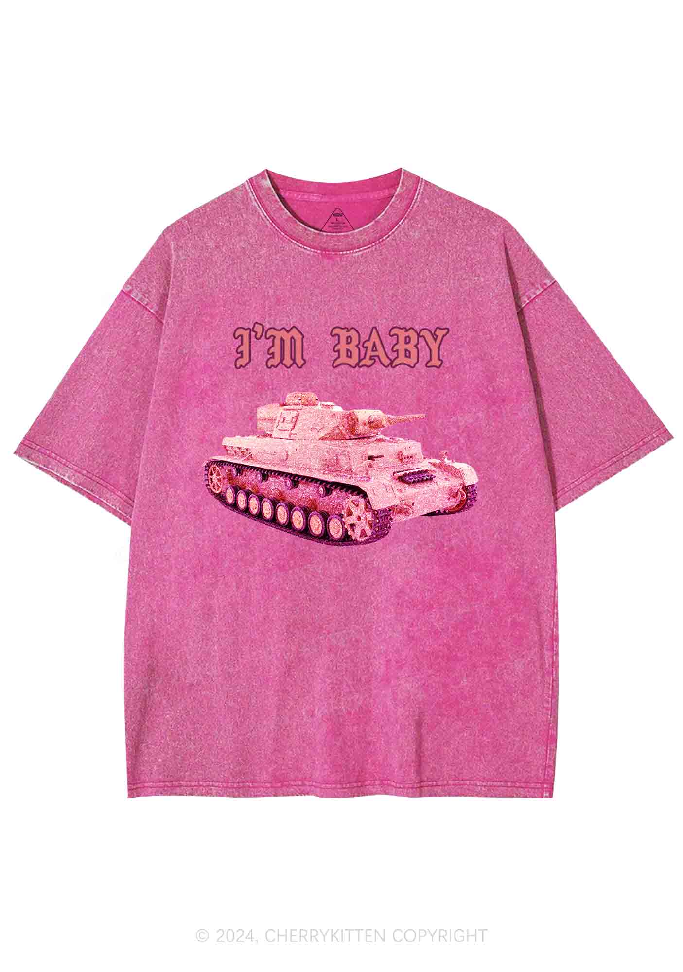 I'm Baby Tank Y2K Washed Tee Cherrykitten