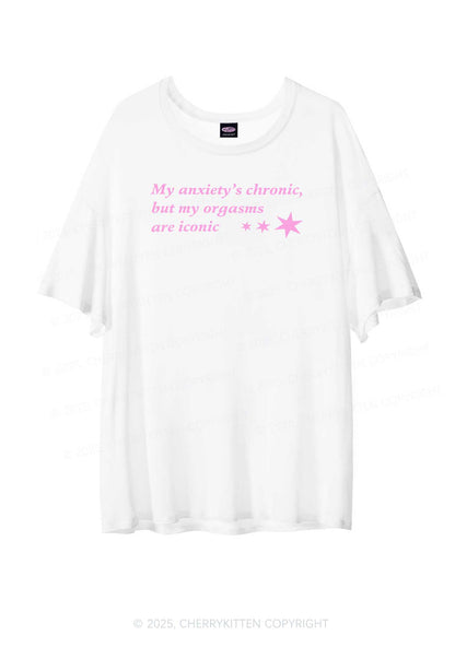 Anxiety Chronic Y2K Sheer Boyfriend Tee Cherrykitten