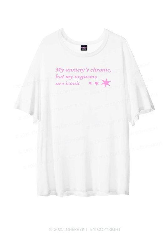 Anxiety Chronic Y2K Sheer Boyfriend Tee Cherrykitten