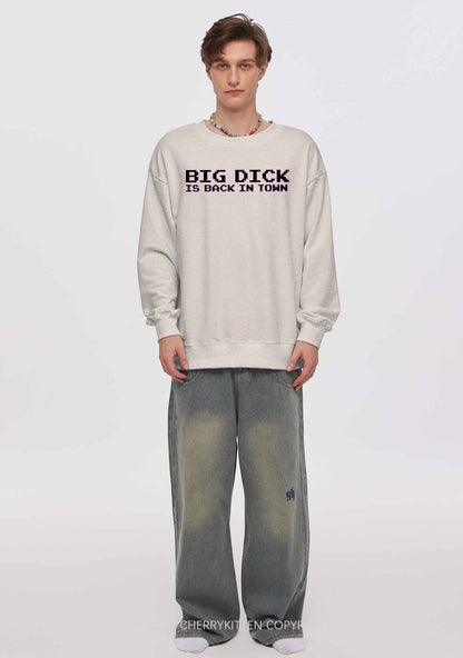 Big Is Back In Town Y2K Washed Sweatshirts Cherrykitten