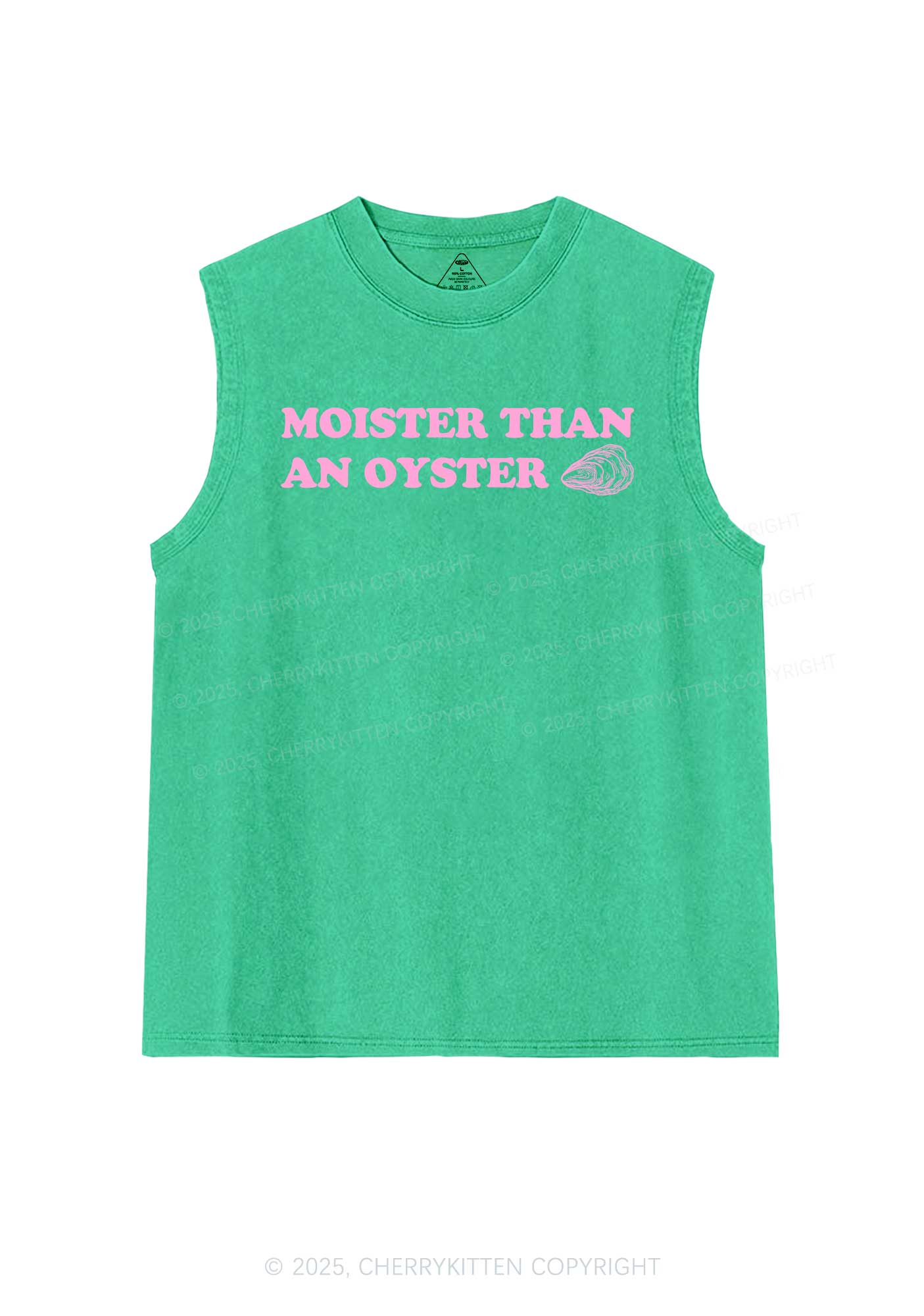 Moister Than An Oyster Y2K Washed Muscle Tank Cherrykitten