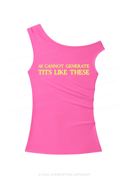 Ai Cannot Generate Txts Y2K Off Shoulder Tank Top Cherrykitten