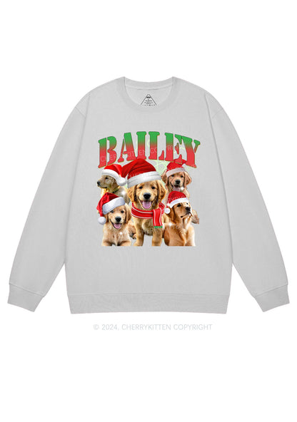 Christmas Custom Pet Photo Y2K Sweatshirt Cherrykitten