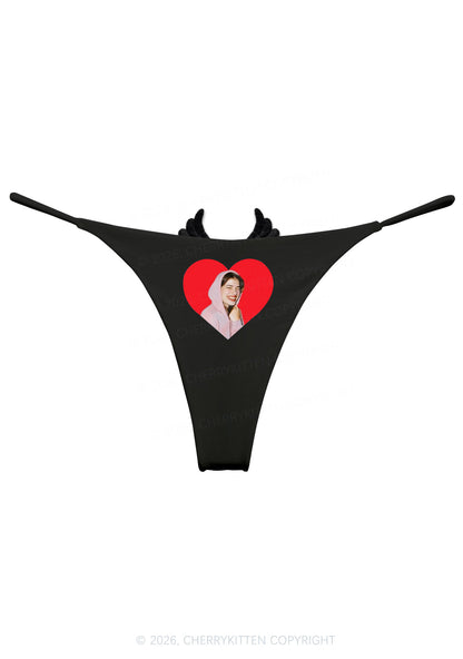 Custom Portrait Y2K Goth Angel Wings Bikini String Thong Cherrykitten