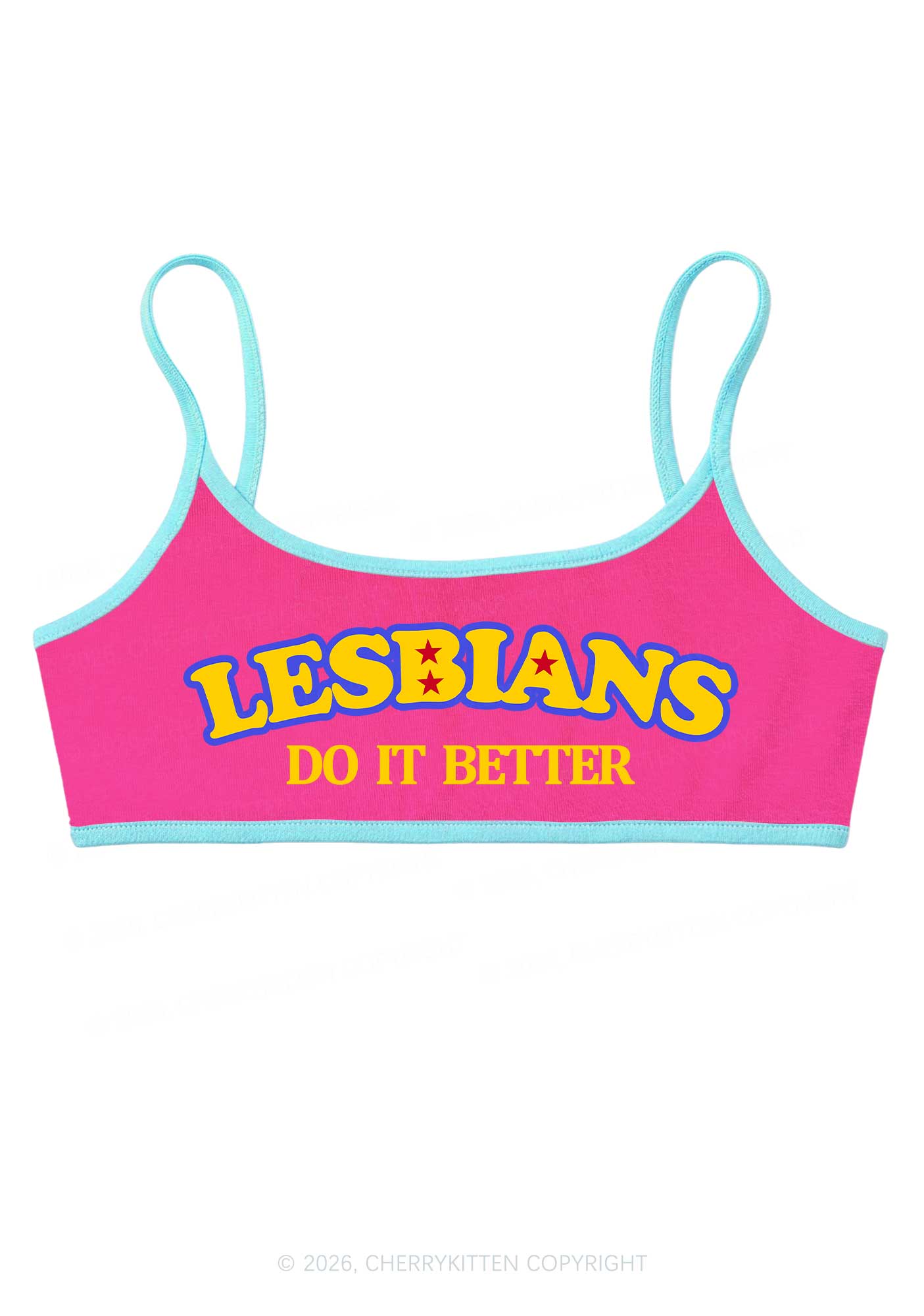 Lesbians Do It Better Pride Y2K Super Crop Cami Cherrykitten