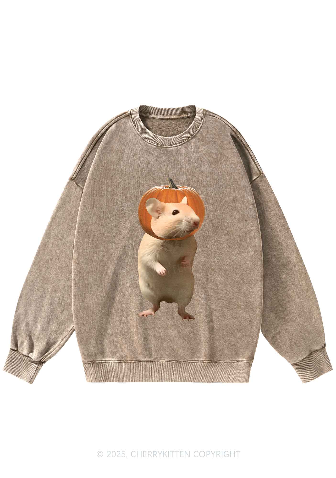 Halloween Silly Ratz Y2K Washed Sweatshirts Cherrykitten
