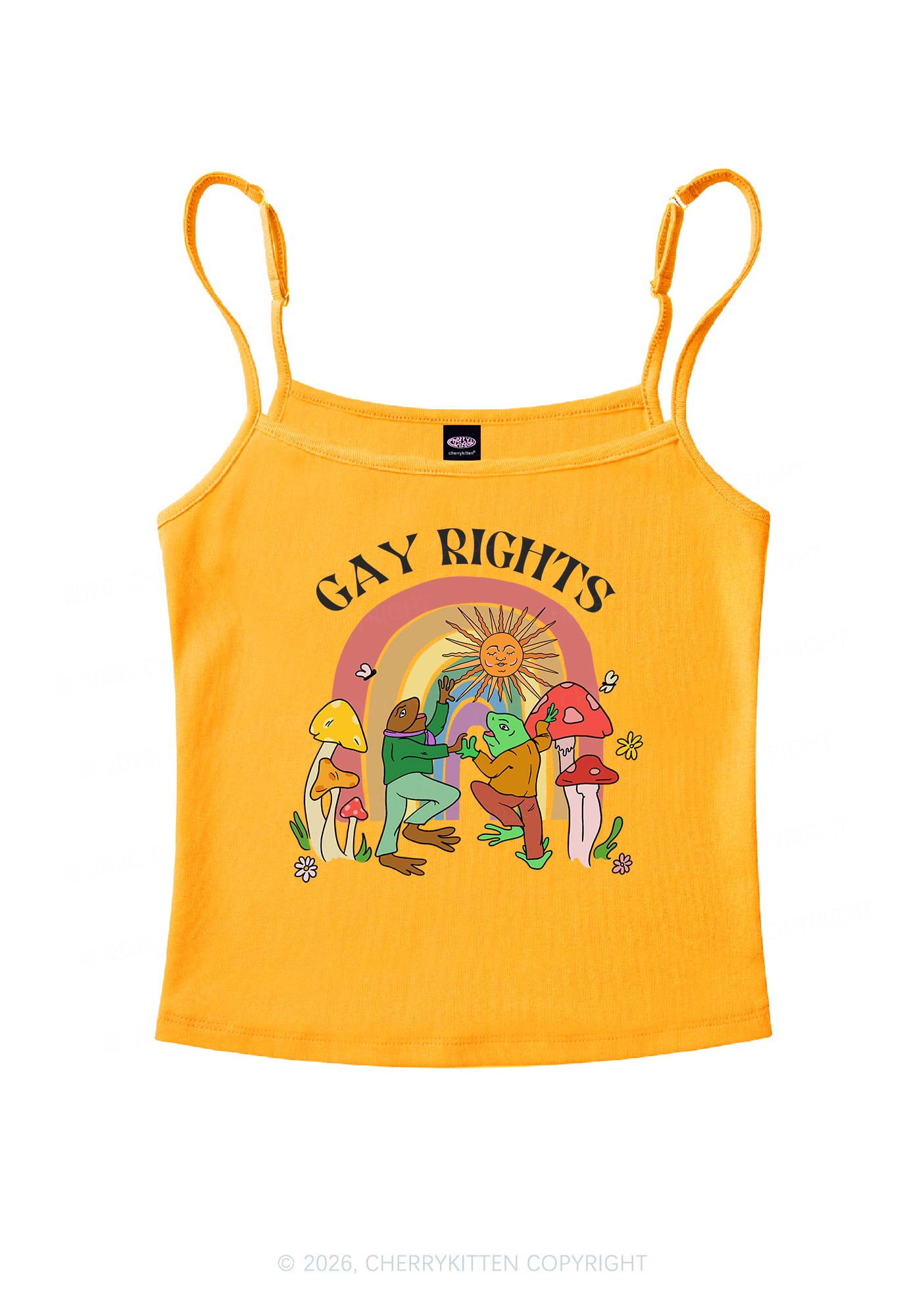 Gay Rights Pride Y2K Spaghetti Strap Cami Cherrykitten
