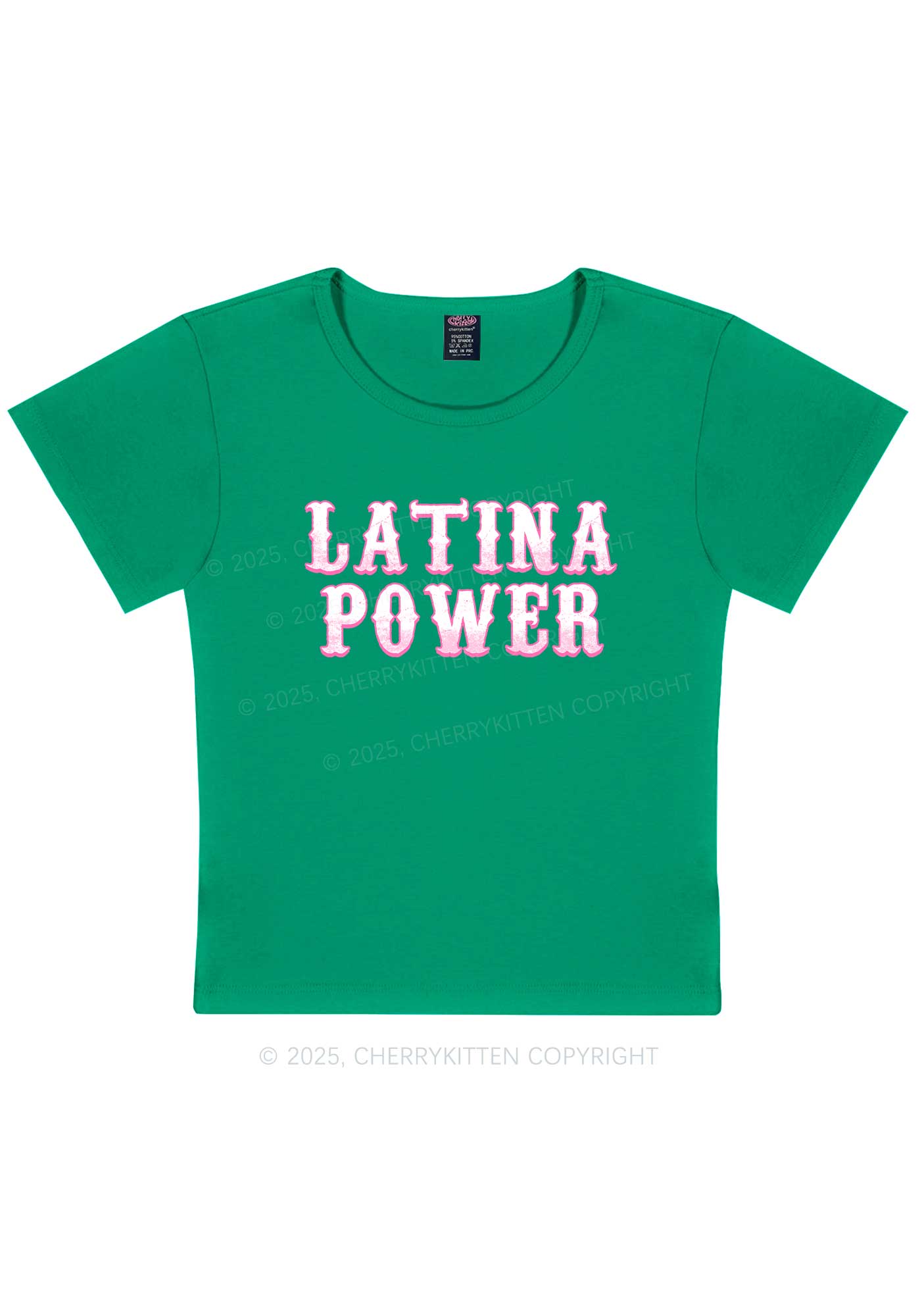 Latina Power Y2K Baby Tee Cherrykitten