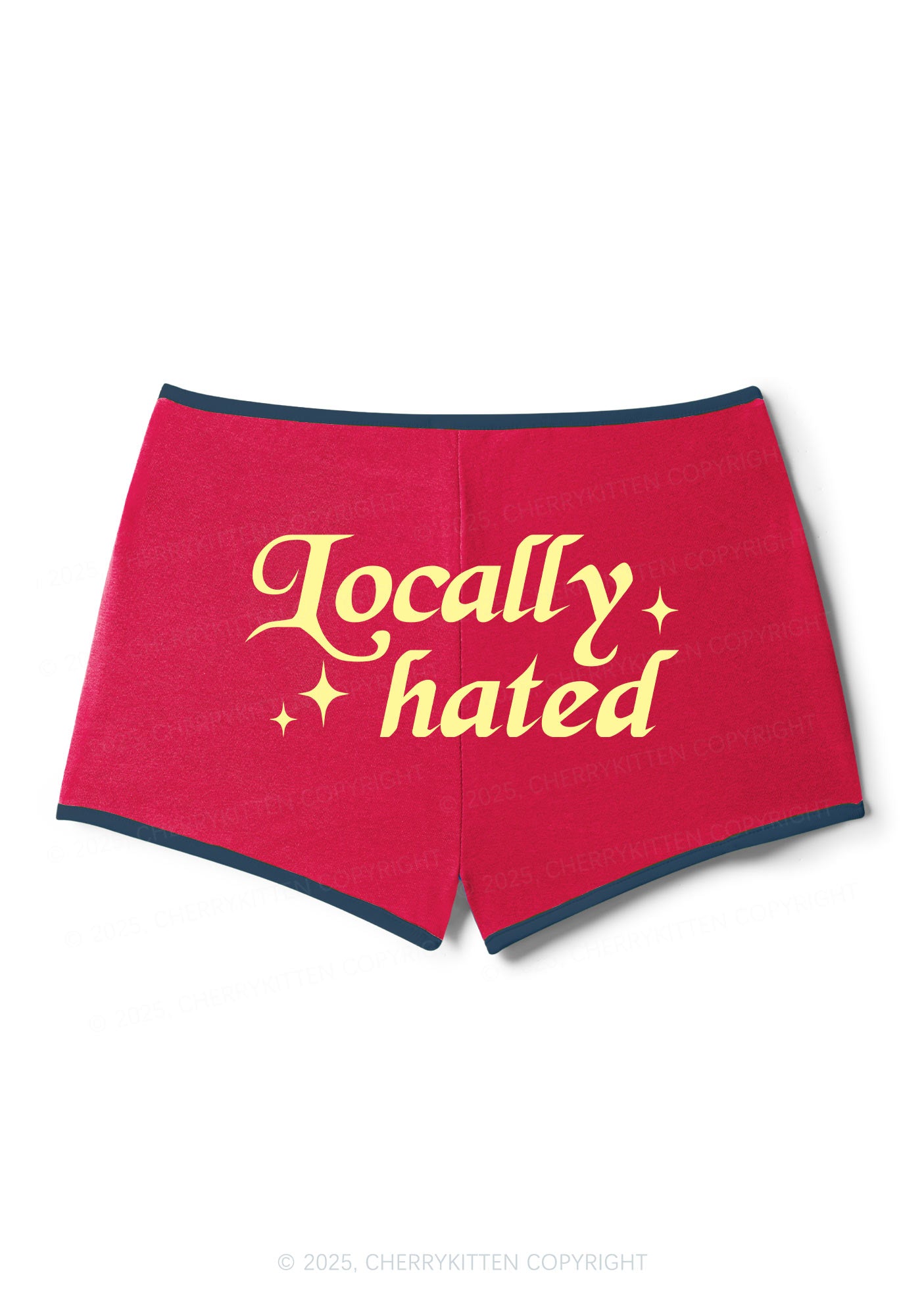 Locally Hated Y2K Contrast Mini Shorts Cherrykitten